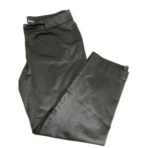 AB Studio Womens Black Satin-Blend Trousers Size 10
